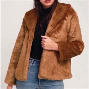 Brown fur jacket